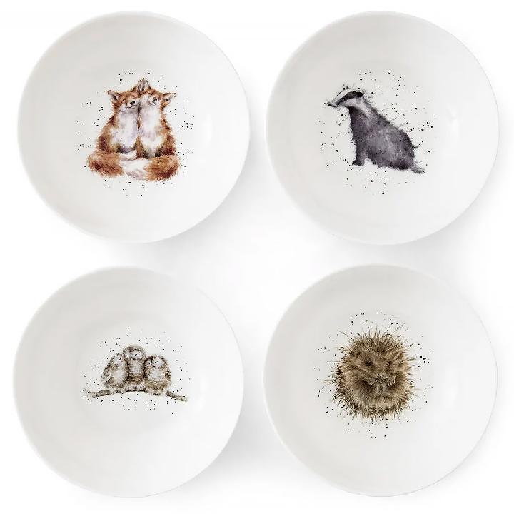 Набор салатников Royal Worcester’s Wrendale Designs Барсук, еж, лиса, сова 4шт