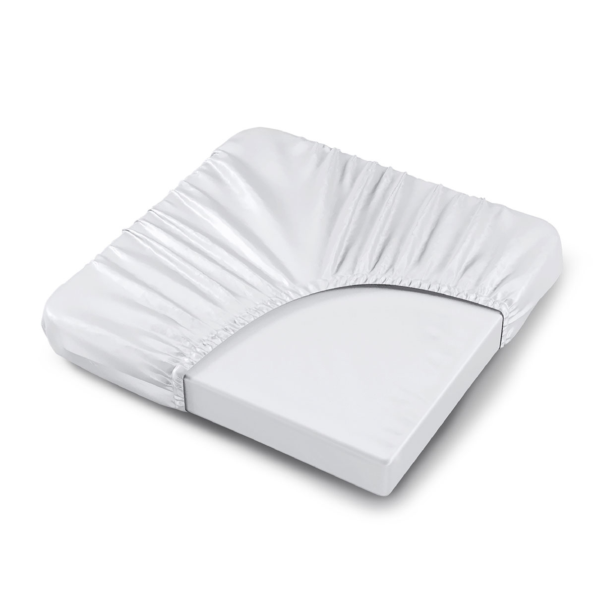 Простыня на резинке двуспальная 160х200см La Prima SilvaSilk Royal white 9150₽