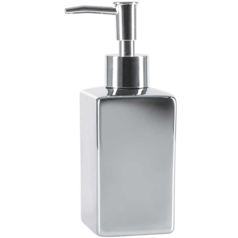 Дозатор для жидкого мыла Spirella Quadro, серебряный пластиковая форма для мыла