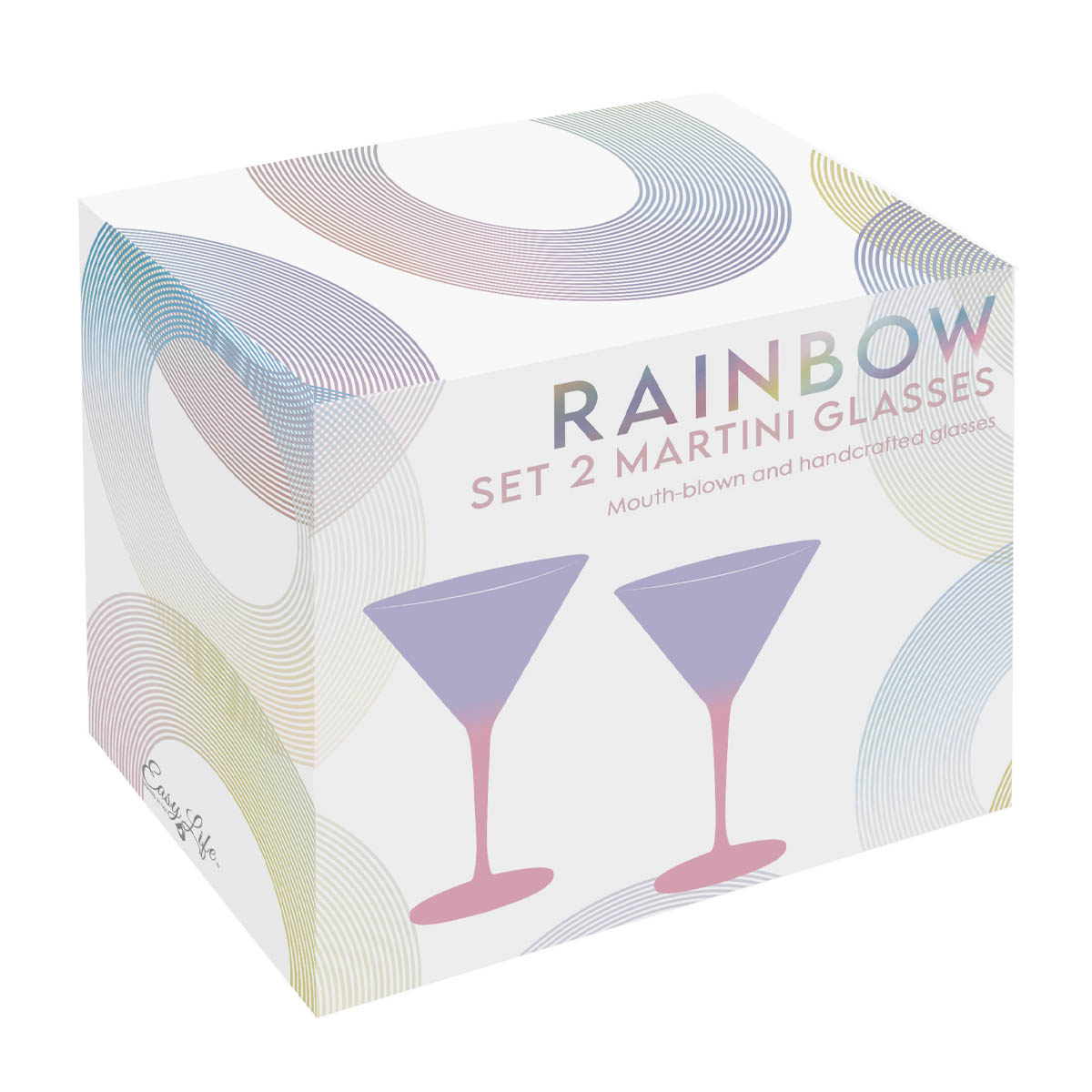 Набор бокалов коктейльных Easy life Rainbow 270мл, 2шт Easy Life R4006/RAVR, цвет розовый R4006/RAVR - фото 2