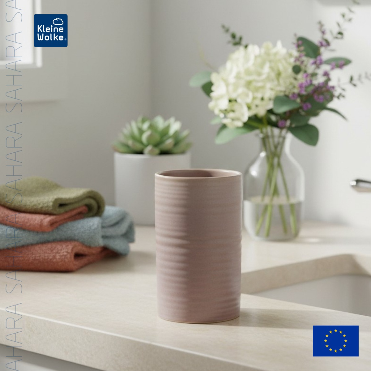 Стакан для зубных щеток Kleine Wolke Sahara песочный 1000₽