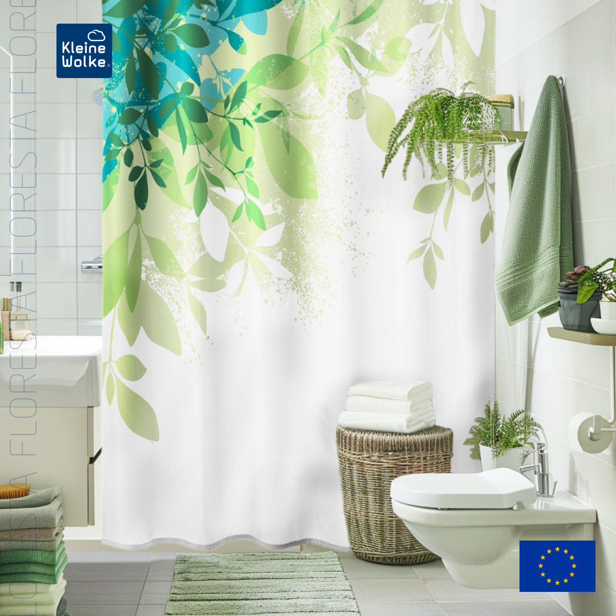 

Штора для ванной комнаты Kleine Wolke Floresta