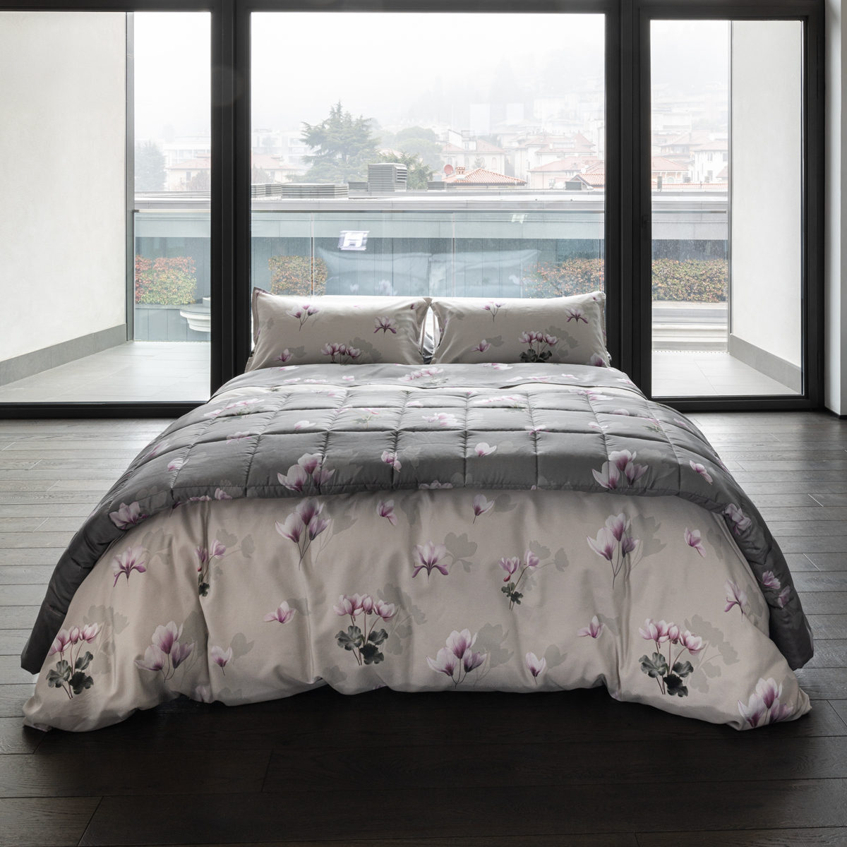 Комплект постельного белья евро Emanuela Galizzi Mindy 2551 светло-серый 32580₽