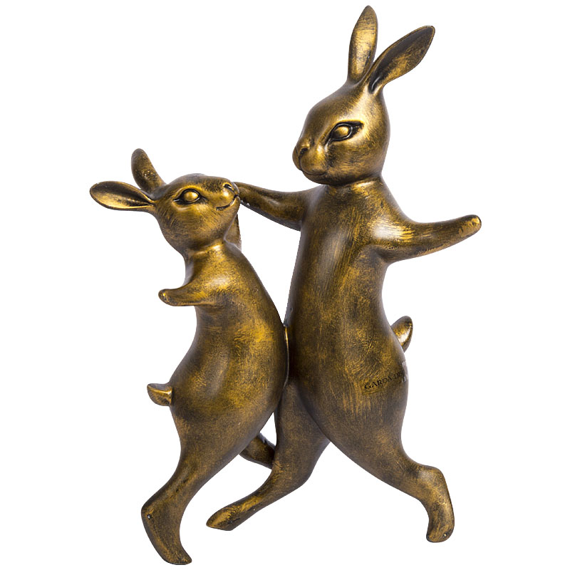 Статуэтка Гарда Декор Танцующие кролики Гарда Декор D1831, цвет коричневый - фото 1