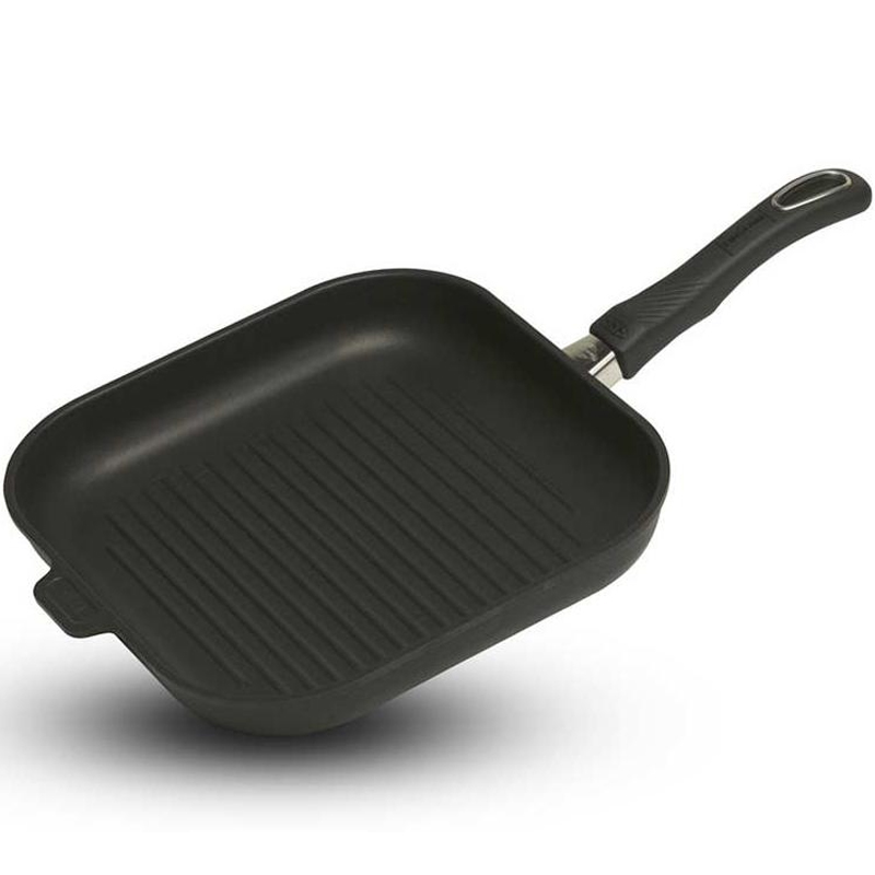 Сковорода-гриль квадратная Gastrolux Классика 28x28см Gastrolux A428, цвет черный - фото 2