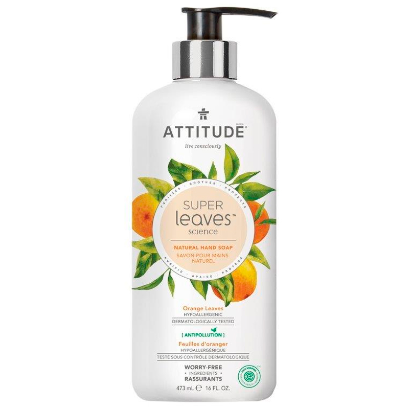 Жидкое мыло Attitude Super Leaves Листья апельсина мыло жидкое с ароматом цитруса 500 мл