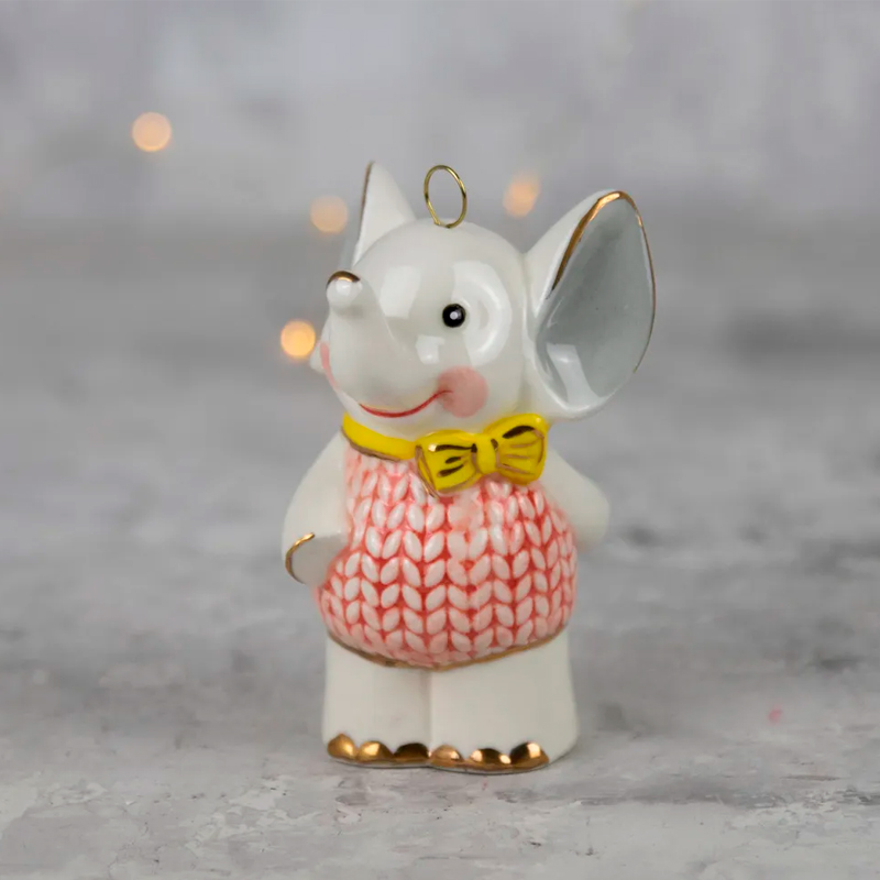 

Елочная игрушка Фарфоровая мануфактура Ретро Слоник