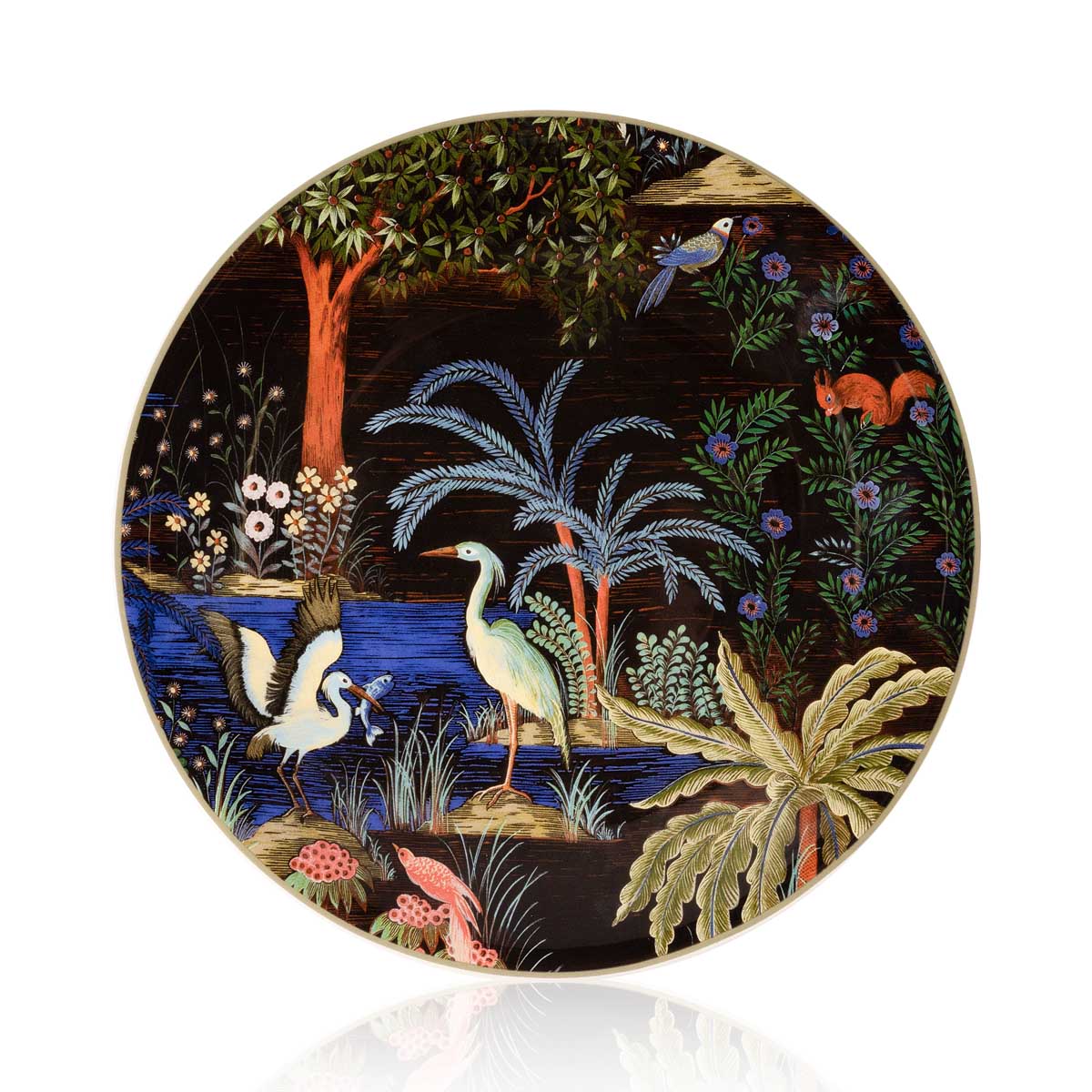 Тарелка десертная Gien Le Jardin Du Palais Цапля