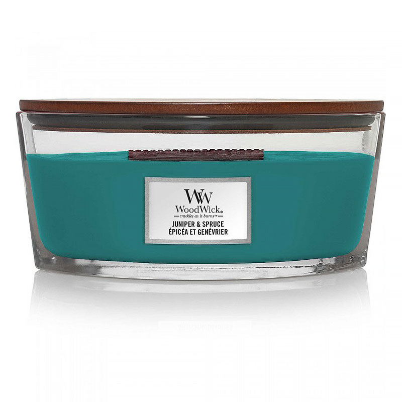 

Свеча эллипс Woodwick Можжевельник и ель, Зеленый