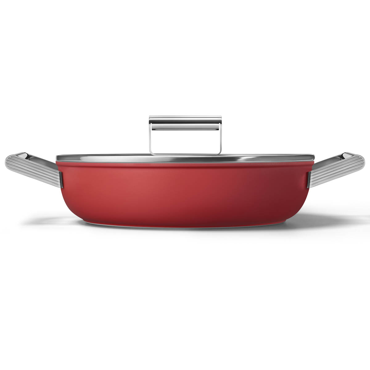 Сковорода глубокая с крышкой Smeg 50’s Style 28см, red Smeg CKFD2811RDM, цвет красный - фото 4