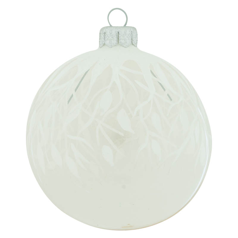 

Елочная игрушка шар EleGifts Белый узор, Разноцветный