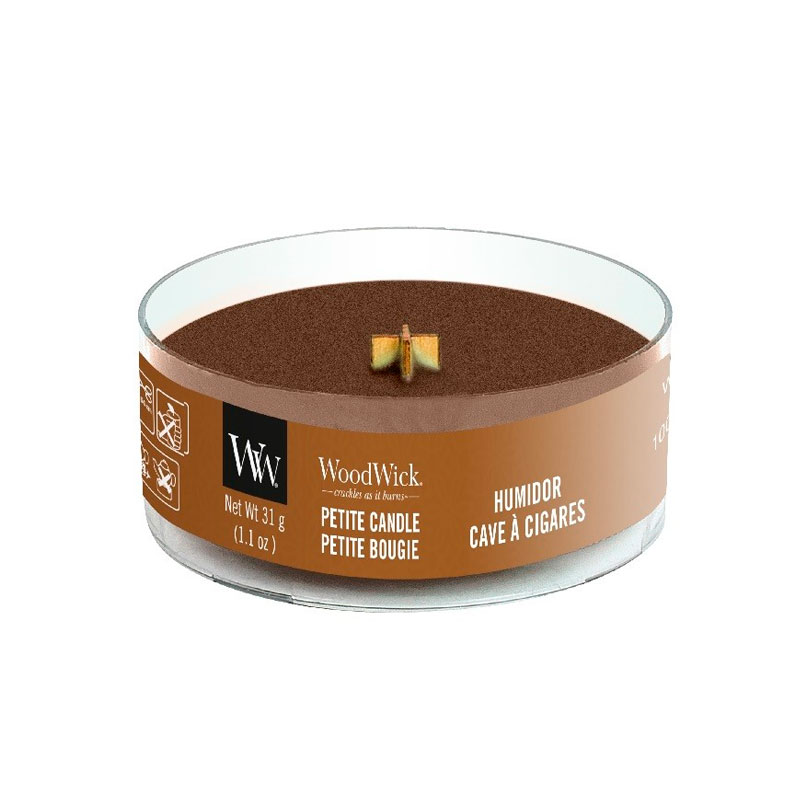 

Свеча ароматическая мини Woodwick Кожаный портсигар, Коричневый