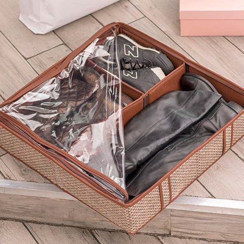 Органайзер для обуви Casy Home Ротанг, 6 ячеек органайзер для хранения с крышкой 9 5 × 9 5 × 7 5 см в картонной коробке прозрачный коричневый