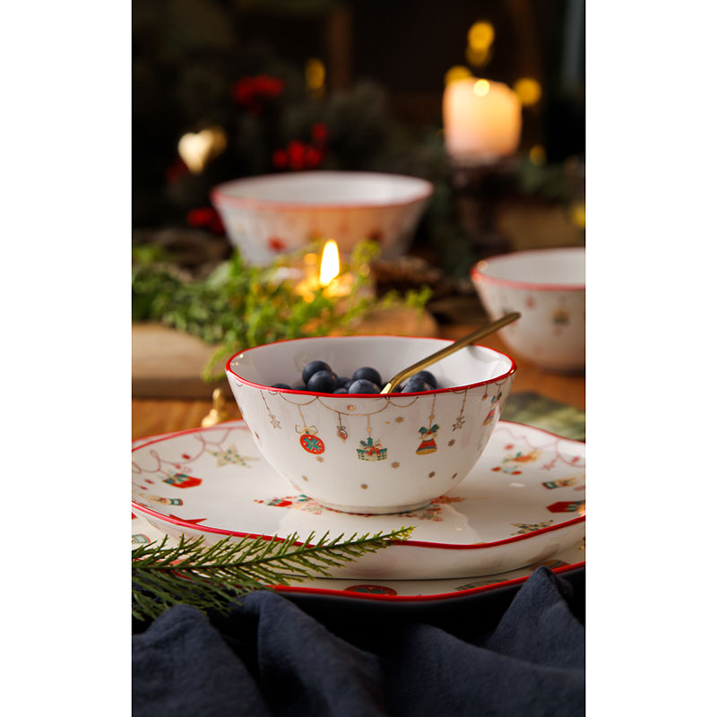 Салатник Myatashop Christmas gift 16см 721026 Белый, фото 5