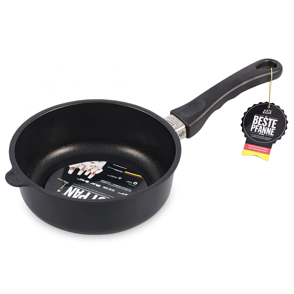 Сковорода глубокая AMT Frying Pans Fix 20см AMT AMT720FIX, цвет черный