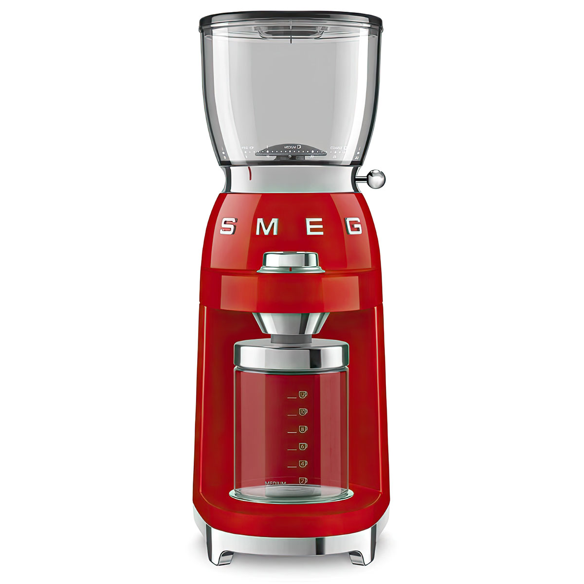 кофемолка redmond rcg m1608 серый металл Кофемолка Smeg 50’s Style, цвет красный