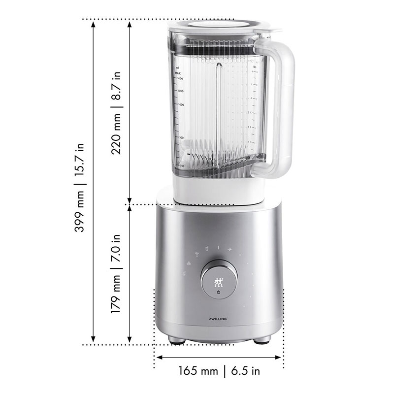 Блендер Zwilling Enfinigy 1,4л серебристый