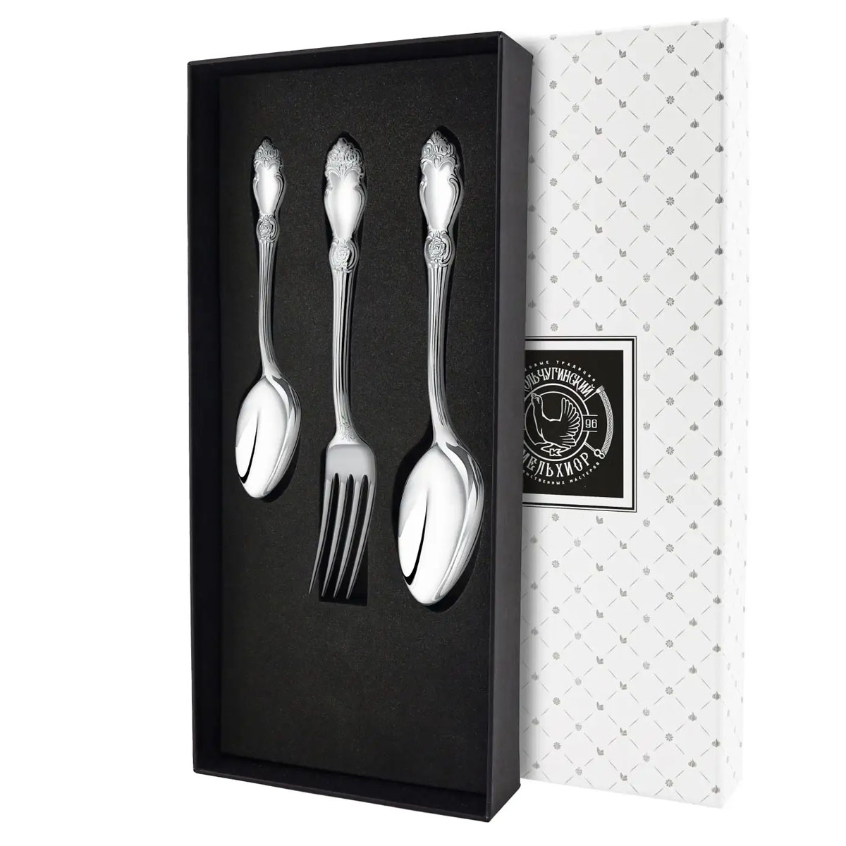 Набор десертный Кольчугинский Мельхиор Серебряная роза 6630₽