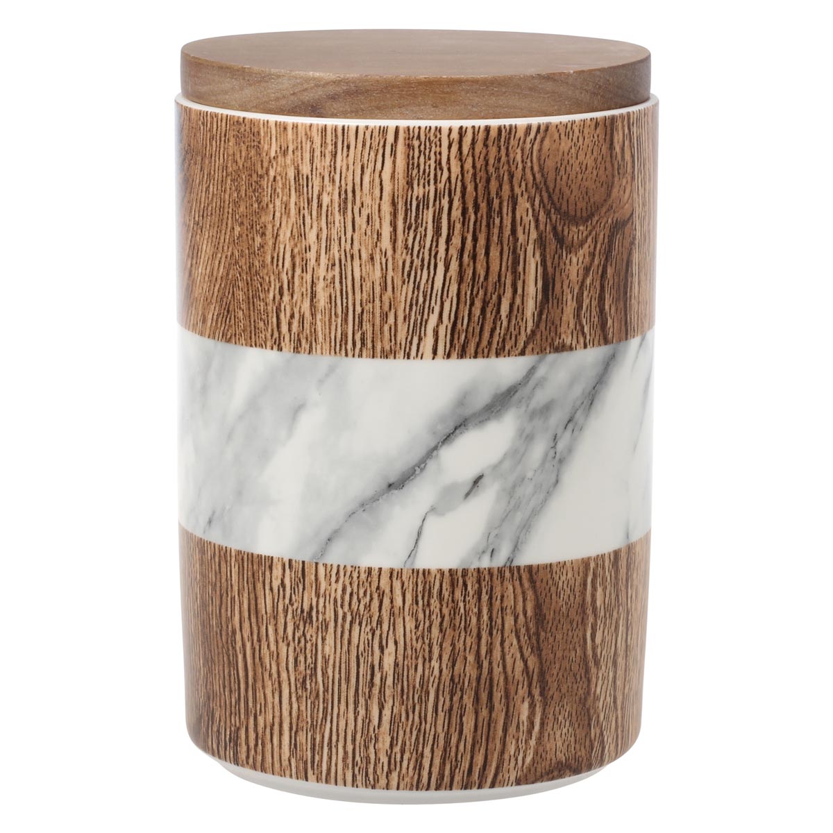 Банка для сыпучих продуктов Home & Style Wood&Marble 1,1л