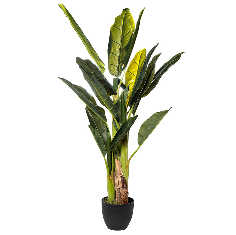 Растение искусственное Garda Decor Банановый куст в горшке Garda Decor 29BJ-803-18, цвет зеленый - фото 1