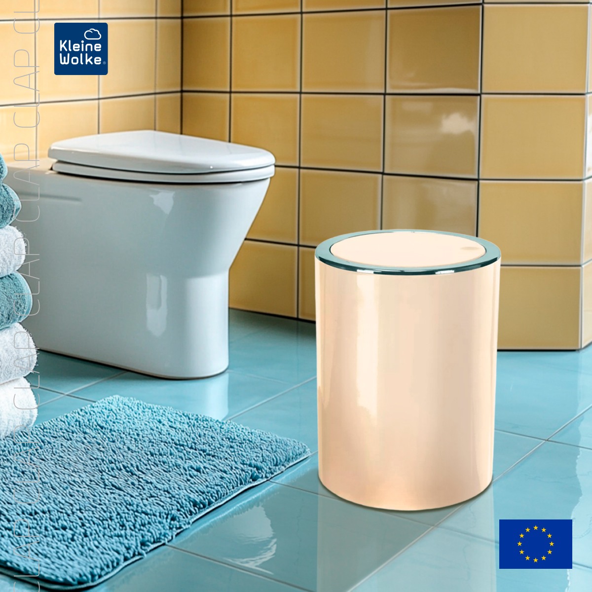 

Ведро для мусора Kleine Wolke Clap 5л, цвет кремовый