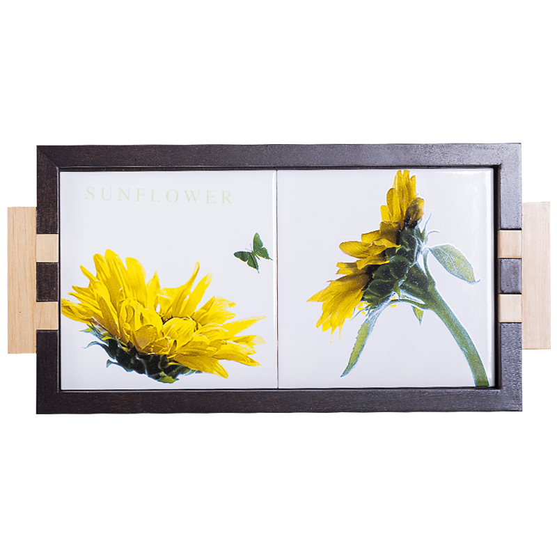 

Поднос Ceramiche Viva Sunflower 37x18см, Белый