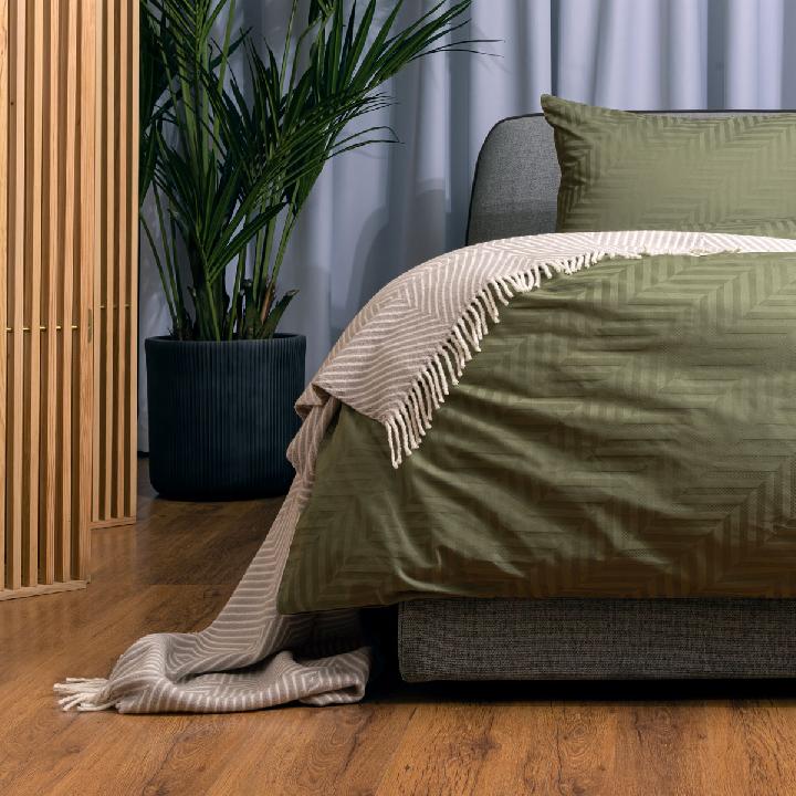 Комплект постельного белья евро Pappel geometric green