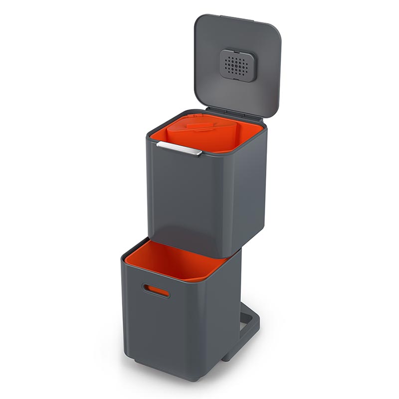 

Контейнер для мусора с двумя баками Joseph Joseph Totem Compact 40л, графит, Серый