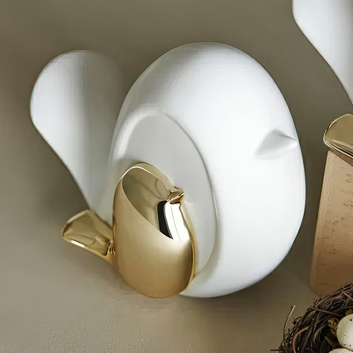 Фигурка декоративная Tkano Essential White Birdie наволочка из натурального шелка tkano essential светло серого а