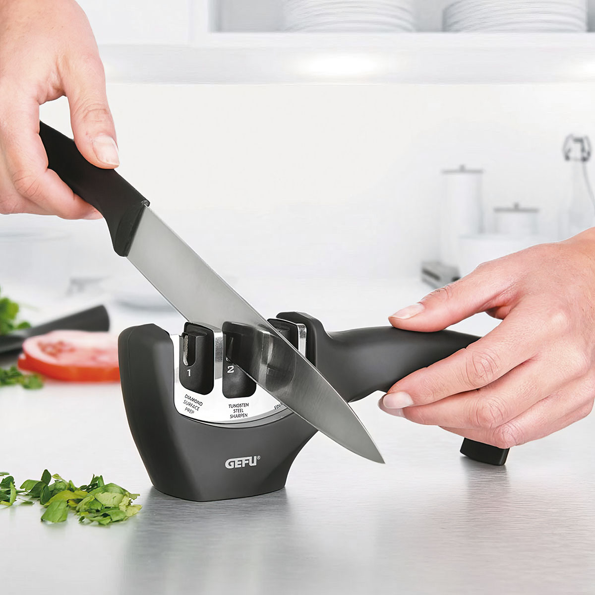 Точилка для ножей Gefu механическая точилка для заточки ножей chef’schoice 4643