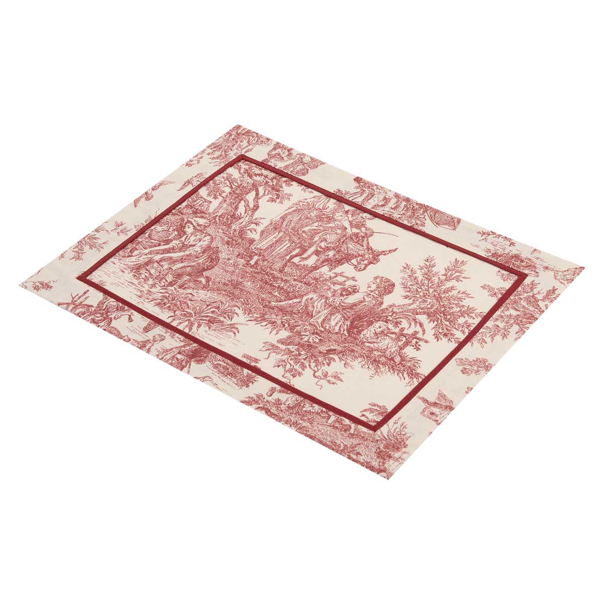 

Салфетка сервировочная Elpida Туаль де Жуи бордовая 35x45см