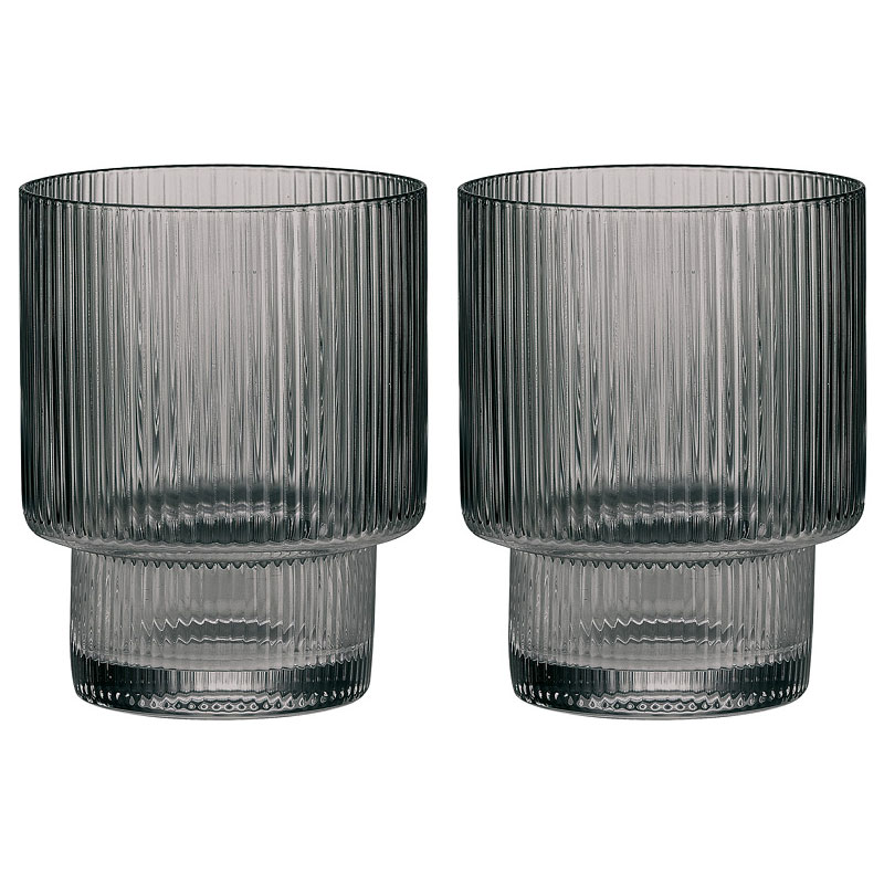 Набор стаканов для воды Pozzi Milano 1876 Modern Classic 320мл 2шт, серый Pozzi Milano 1876 PM-0153/GREY