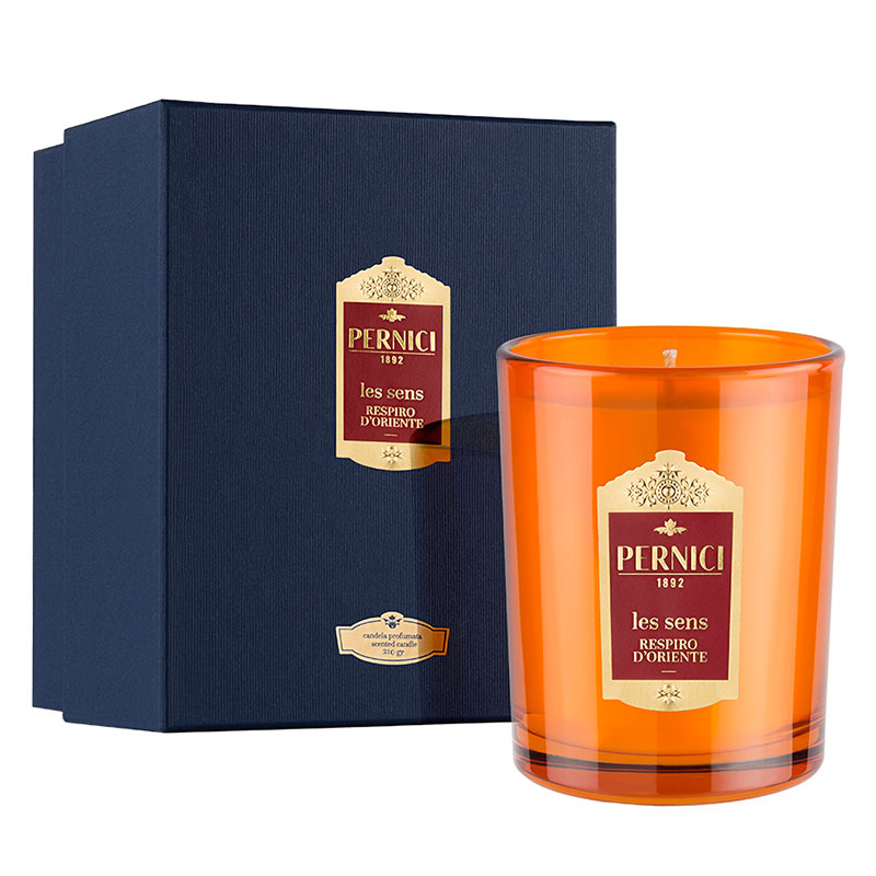 Свеча ароматическая Pernici Les Sens Respiro D Oriente ароматическая смесь натуральная для бани ванны роза 100мл