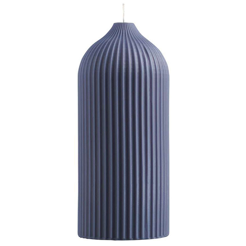 Свеча декоративная Tkano Edge 16,5см, цвет синий свеча античная коническая h300 мм синий с серебром 2 шт
