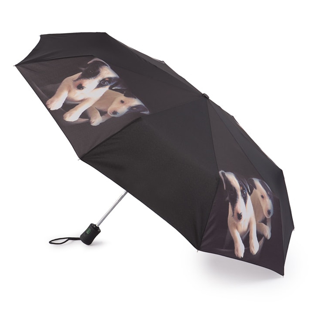 Зонт женский автомат Fulton Fulton R346-3361 JackRussell, цвет черный