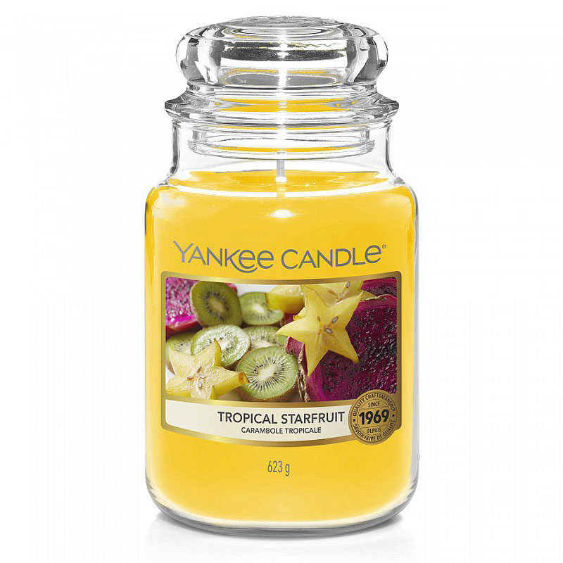 Свеча большая в стеклянной банке Yankee Candle Тропический карамбол свеча большая в стеклянной банке yankee candle свежий персик