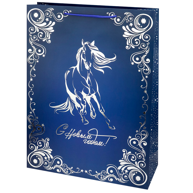 

Пакет подарочный Miland Грациозный конь 32,4х44,5х10,2см