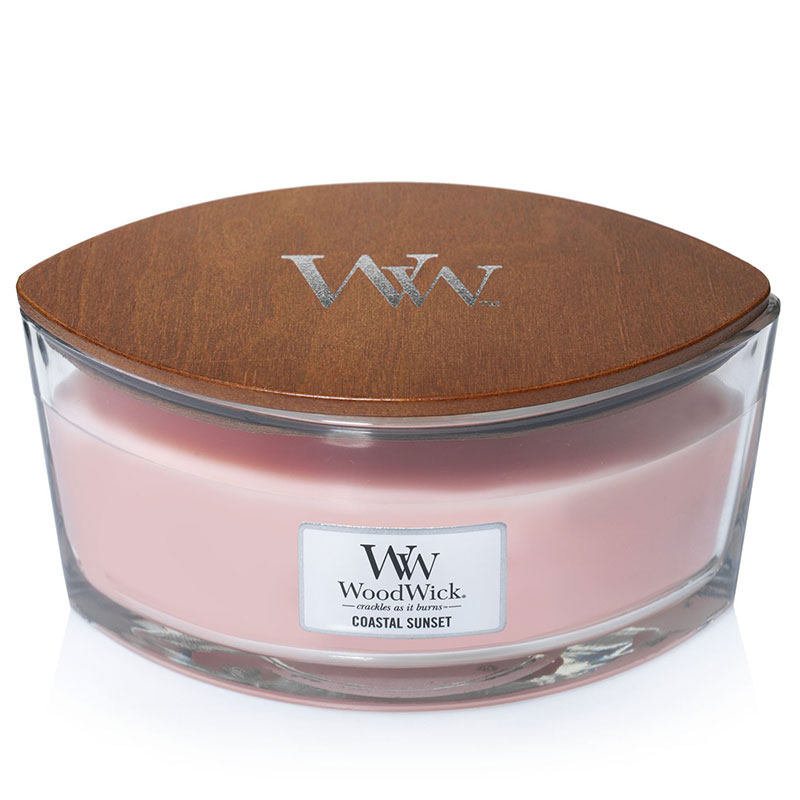 

Свеча эллипс Woodwick Прибрежный закат, Розовый