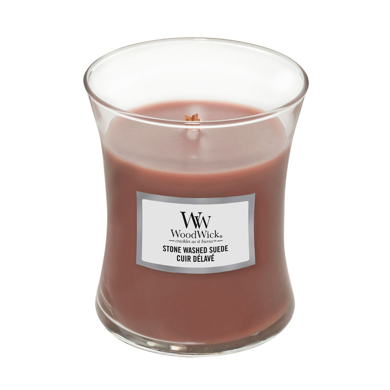 Свеча ароматическая средняя Woodwick Потертая замша Woodwick 1666267E, цвет коричневый - фото 1