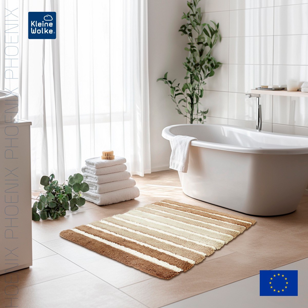 

Коврик для ванной 60x100см Kleine Wolke Phoenix, бежевый