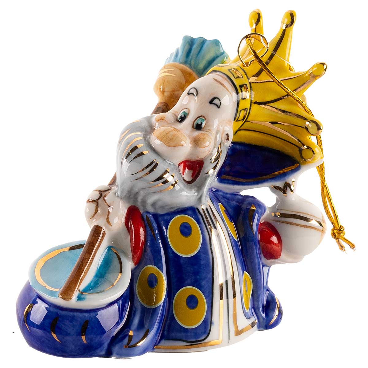 

Елочная игрушка Лефортовский фарфор Царь из Тридевятого царства