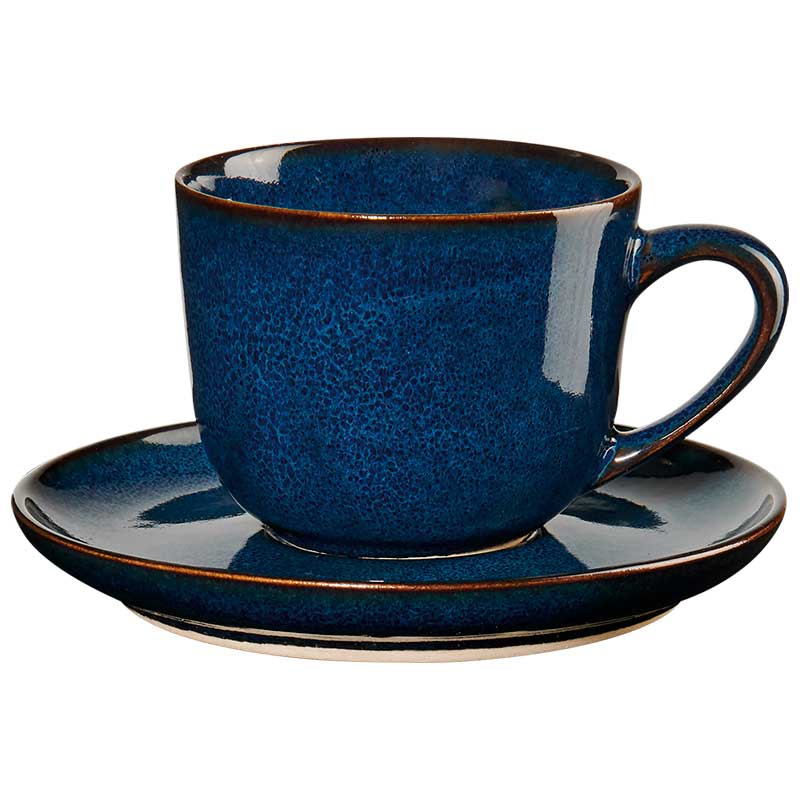 

Чашка для эспрессо с блюдцем Asa Selection Saisons Midnight Blue, Синий