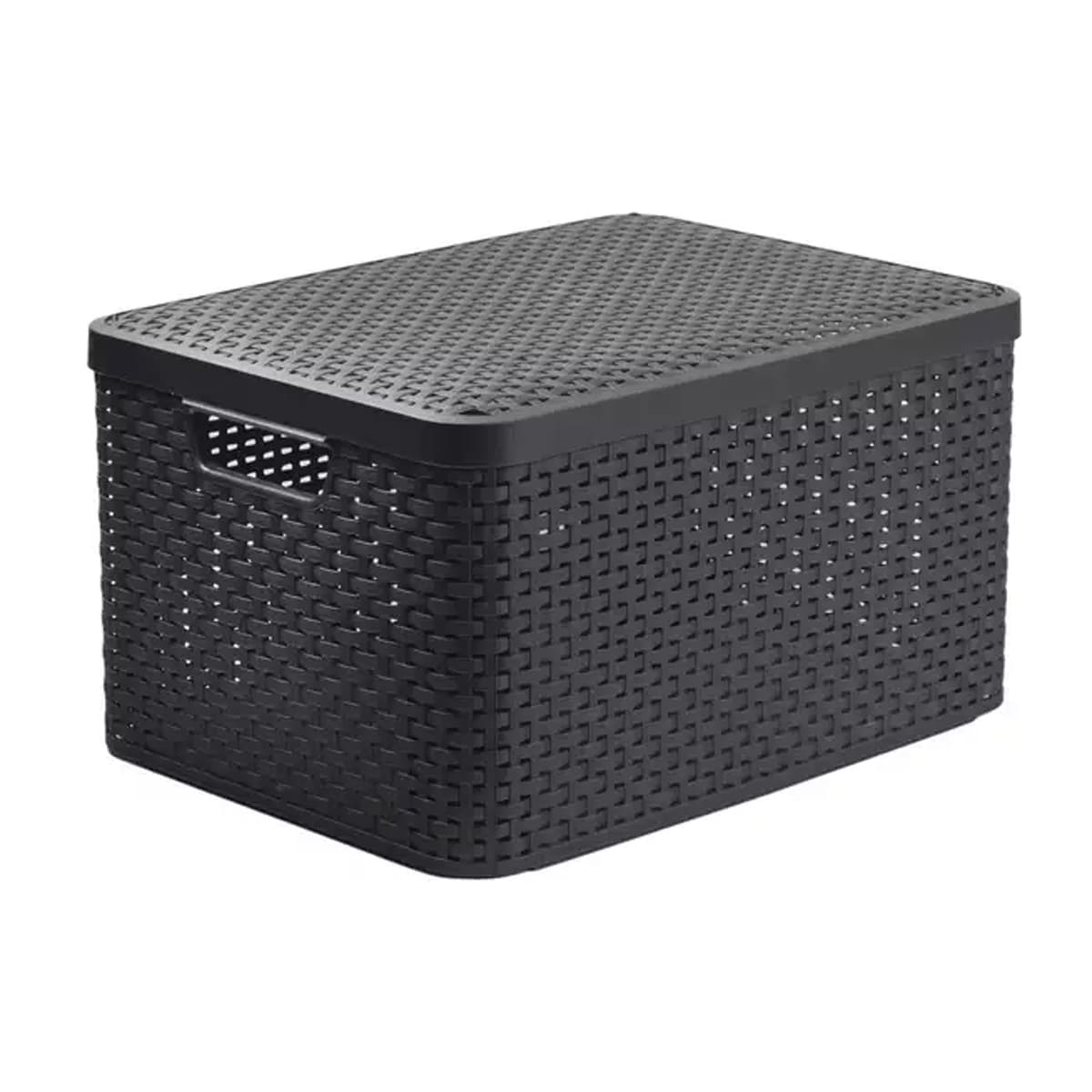 

Корзина с крышкой Curver Style L, цвет темно-серый