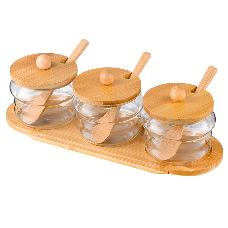 Набор банок для хранения Smart Solutions 3шт набор деревянной посуды adelica