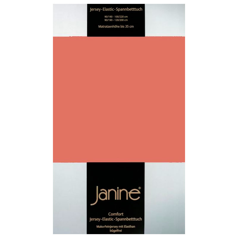 Простыня 2-спальная Janine Messina Elastic, цвет темно-розовый Janine 5002/54/200200