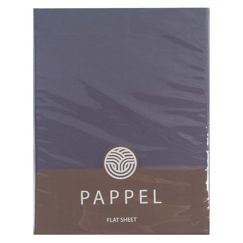 Простыня 2-спальная Pappel, цвет серый