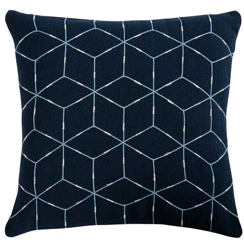 

Подушка декоративная Tkano Ethnic 45x45см с геометрическим орнаментом, Синий