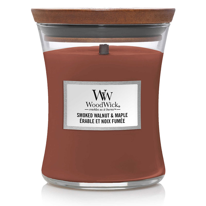 Свеча средняя Woodwick Копченый орех и клен Woodwick 1694648E, цвет коричневый - фото 1