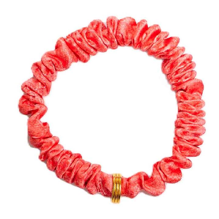 Шелковая резинка мини для волос Mollen Сепия красная