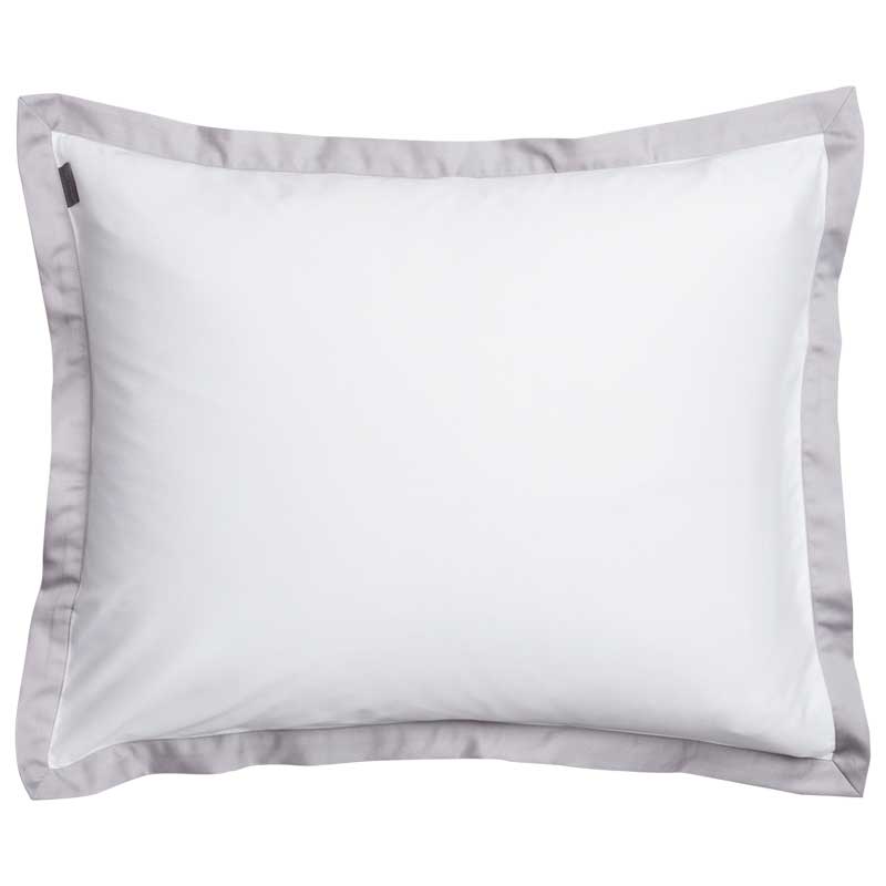 

Наволочка Gant Home Sateen Border 50x70см, цвет белый, серый